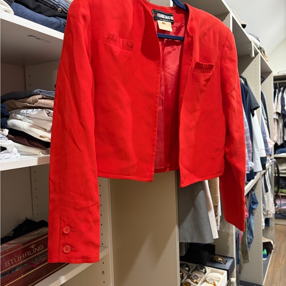 Fendi Jackets & Blazers - Vintage Fendi Red Cropped Open-Front Jacket